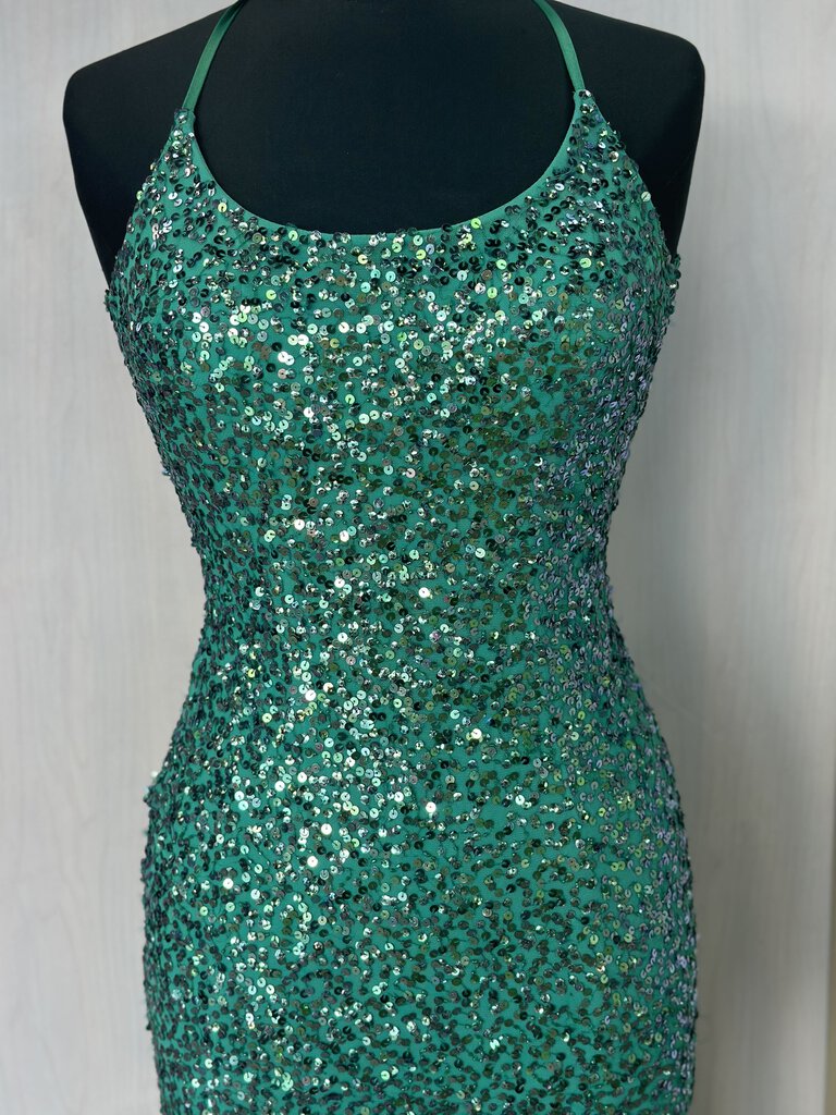 Jules & Cleo Sequin Low Back Long Formal Dress 0 (AS IS) – newdsalem