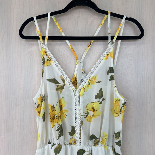 Oscar St White/ Yellow Floral Romper Large