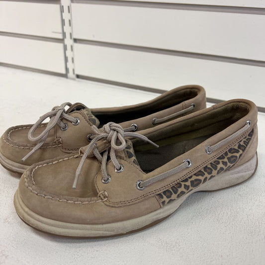 Light Brown/Cheetah Sperry Slip Ons 8.0M