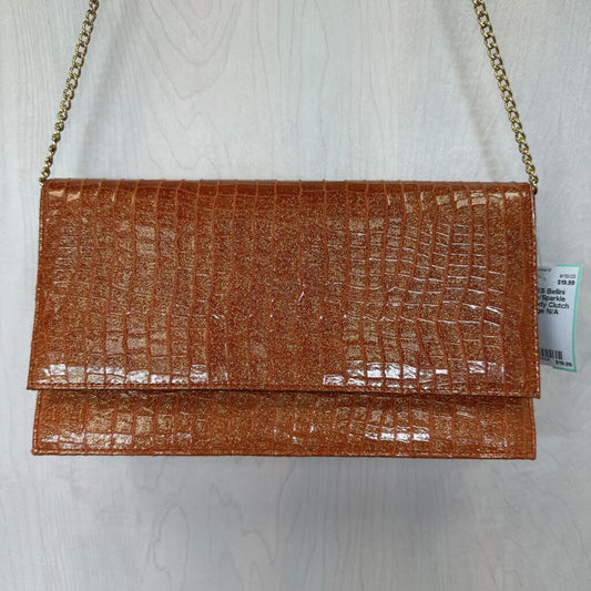 Orange/Sparkle Crossbody Clutch