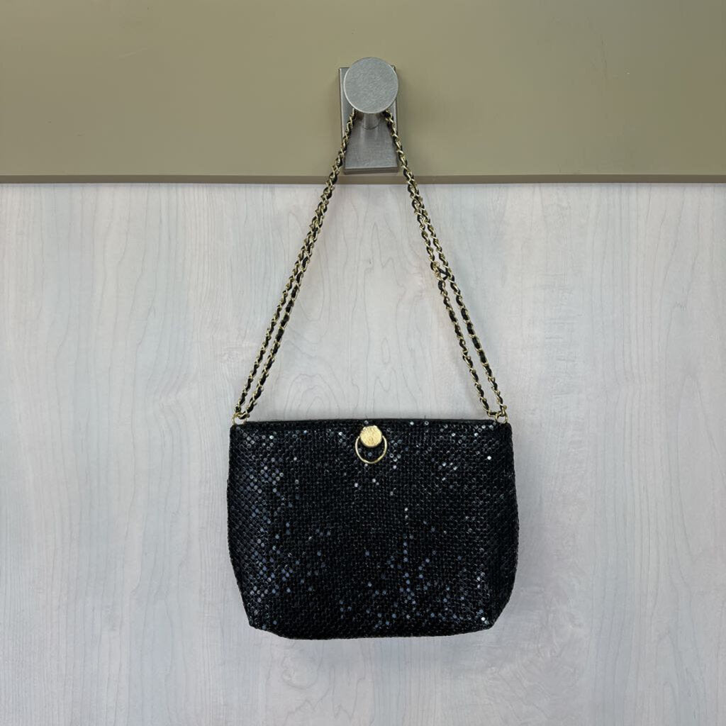 Vintage Black & Gold Beaded Bag