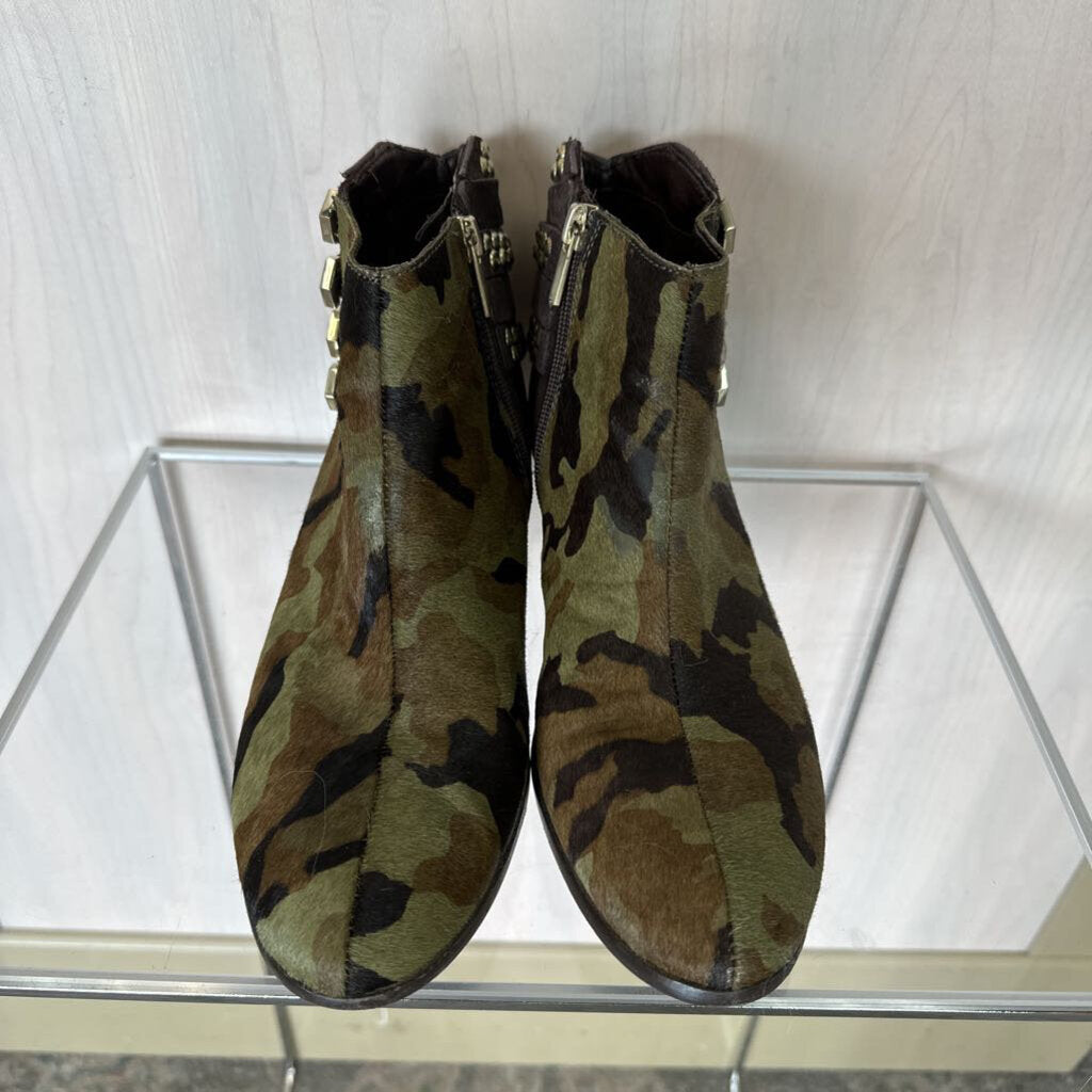 Sam Edelman Camo Ankle Boots 8.5M