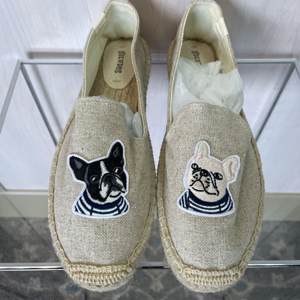 Soludos Teddy and Gigi Smoking Slipper French Bulldog Shoes 11