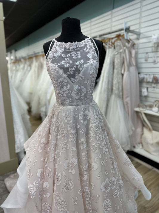 Hayley Paige Reagan Wedding Dress Rose Gold 14 (fits like 8/10)