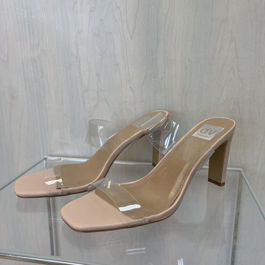 Dolce Vita Beige/Clear Heels 8.5