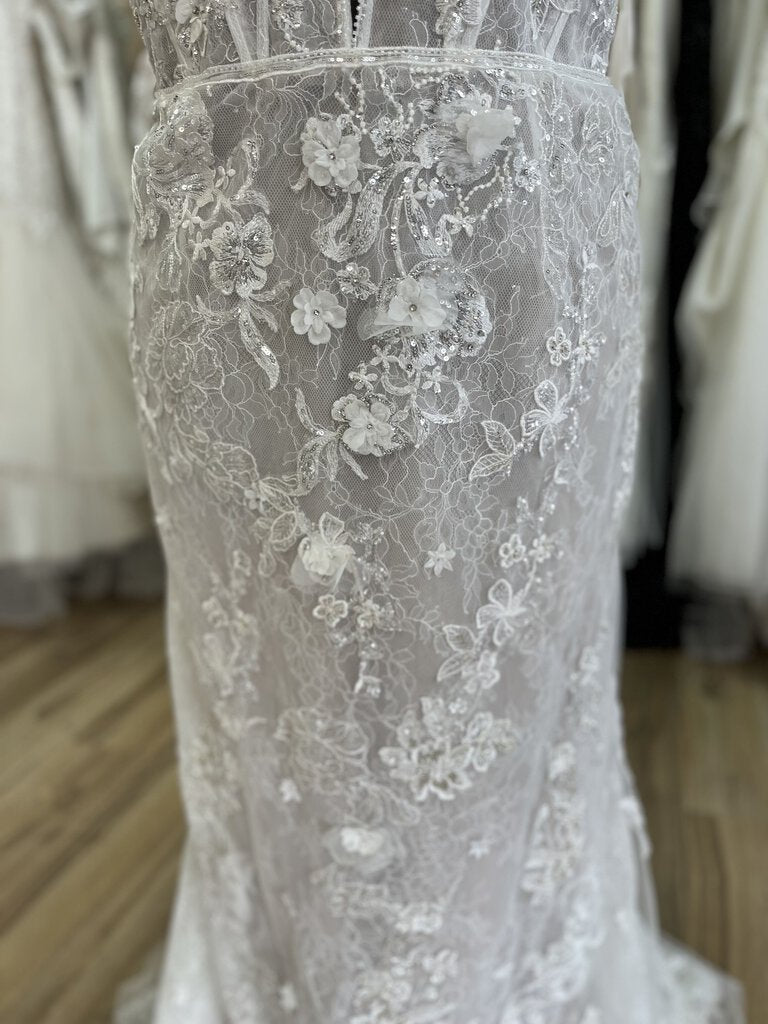 Galina Signature Corset Top 3D Lace Bridal Gown 24W