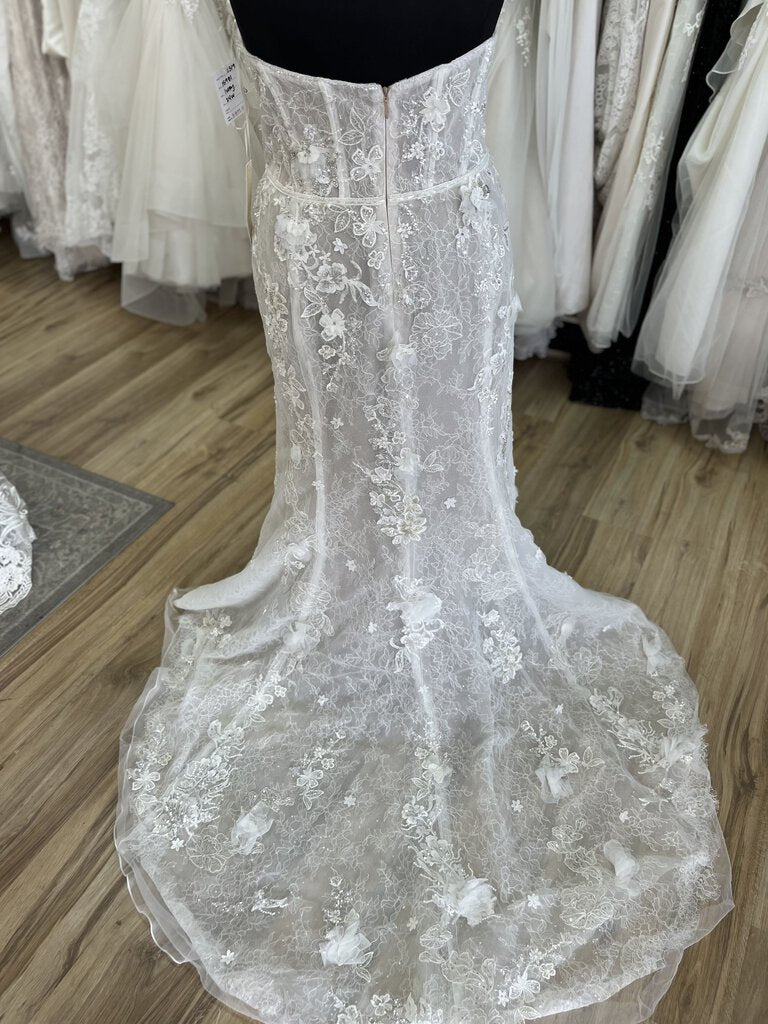 Galina Signature Corset Top 3D Lace Bridal Gown 24W