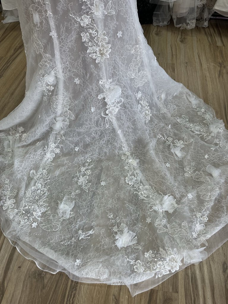 Galina Signature Corset Top 3D Lace Bridal Gown 24W