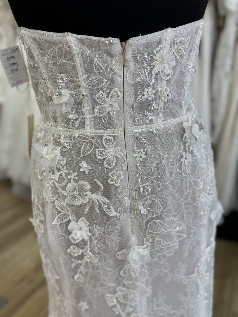 Galina Signature Corset Top 3D Lace Bridal Gown 24W