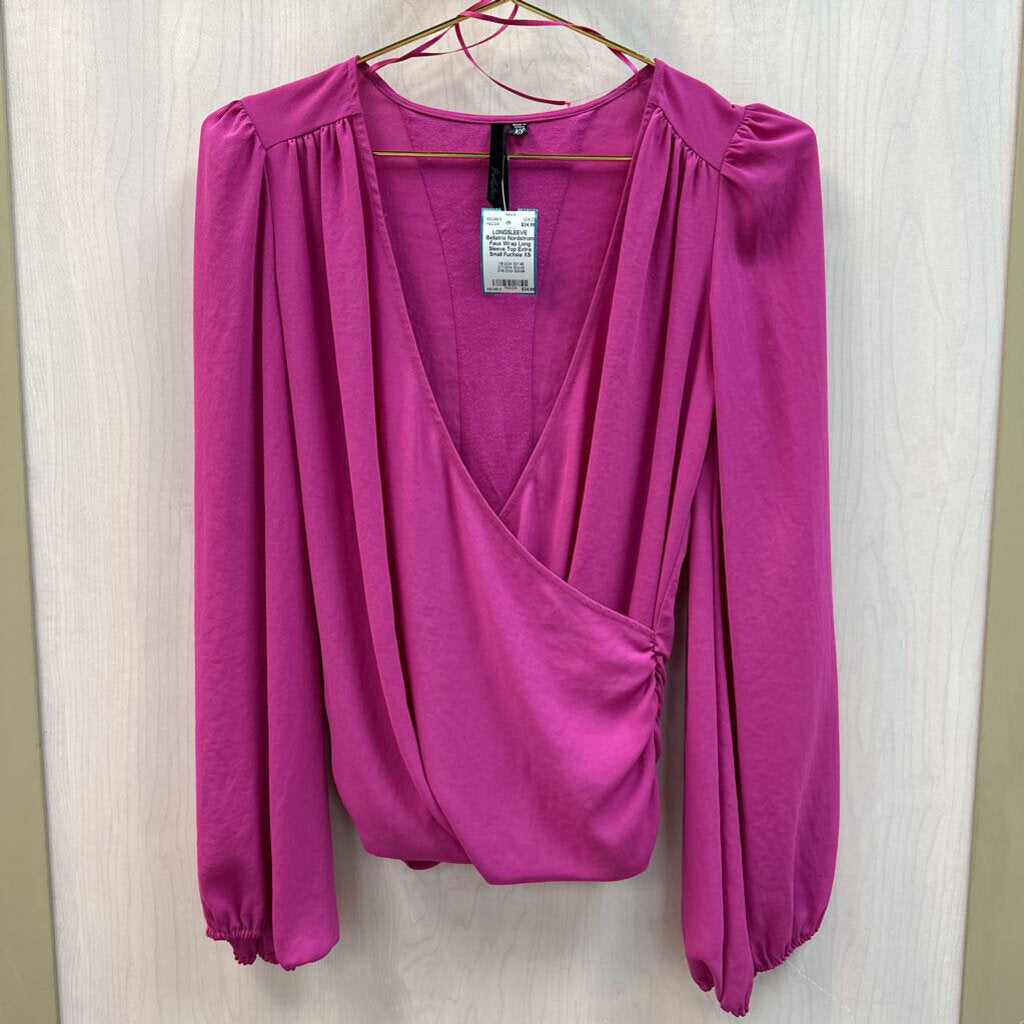 Nordstrom Faux Wrap Long Sleeve Top Extra Small