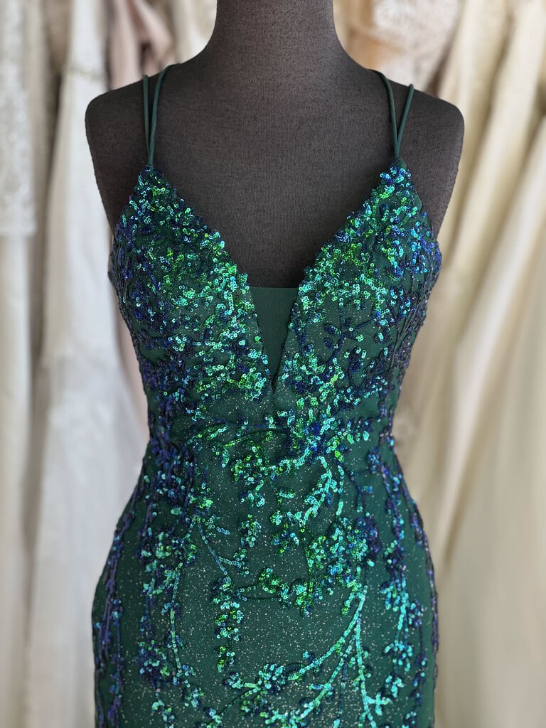 Ellie Wilde Sequin/Tulle Mermaid Style Formal Dress 4