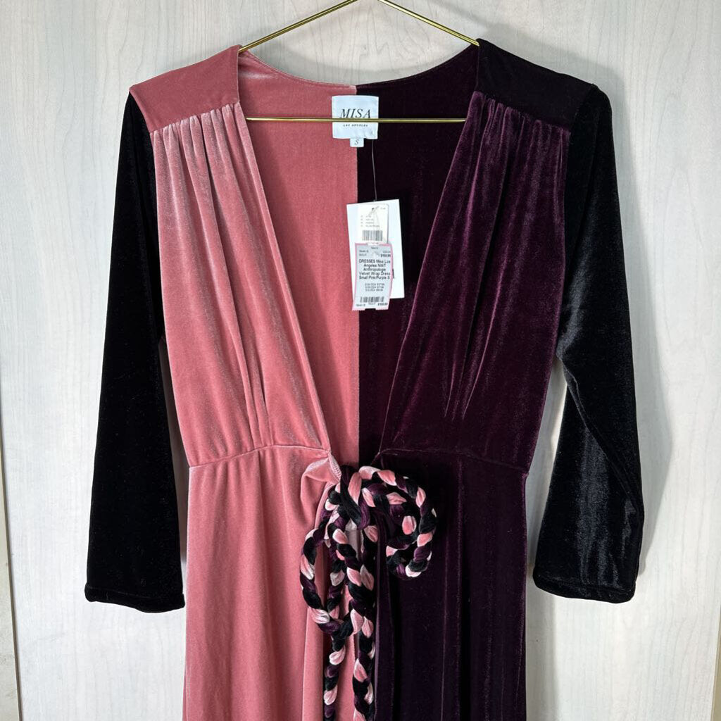 NWT Anthropologie Velvet Wrap Dress Small