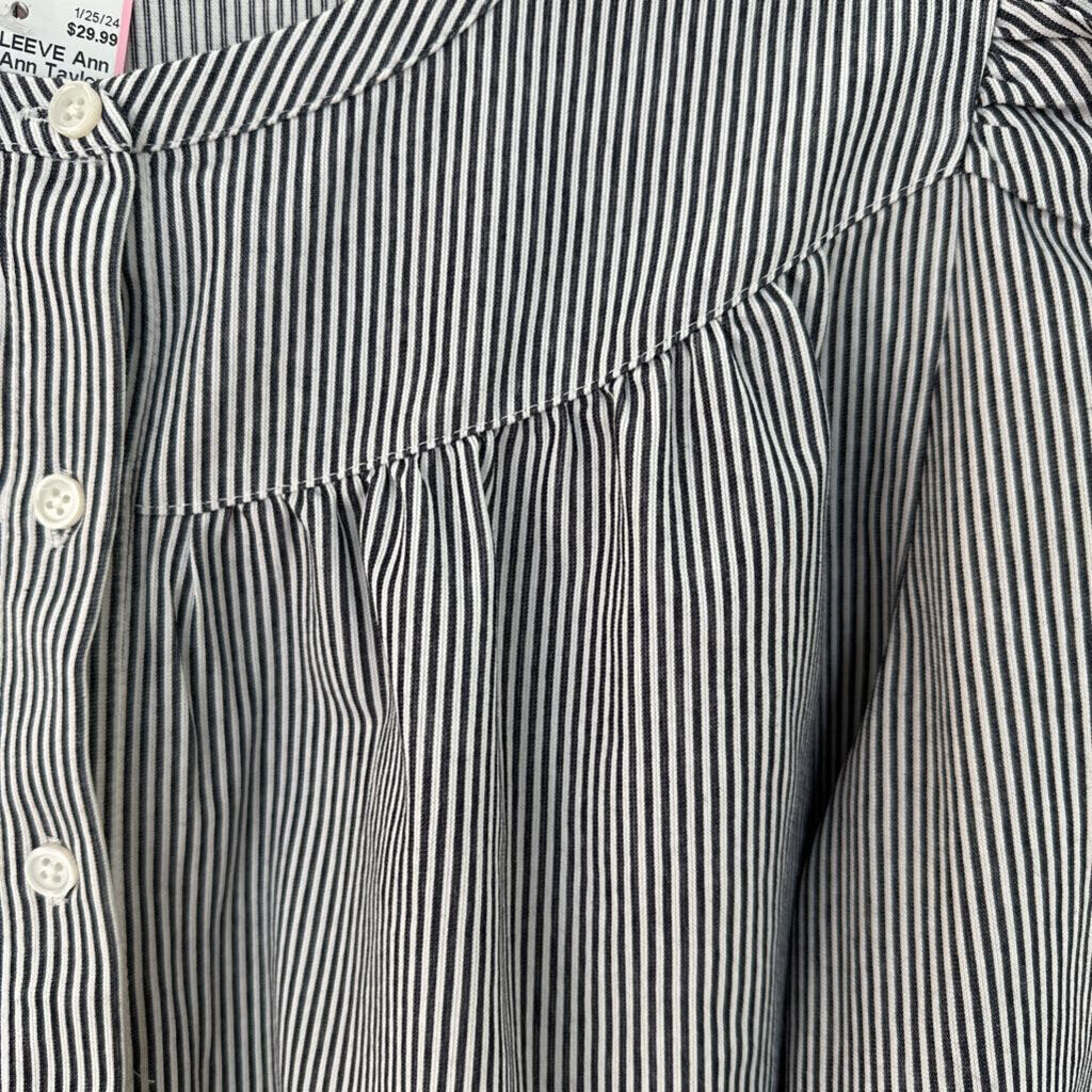 Ann Taylor Striped Button Up Shirt Small