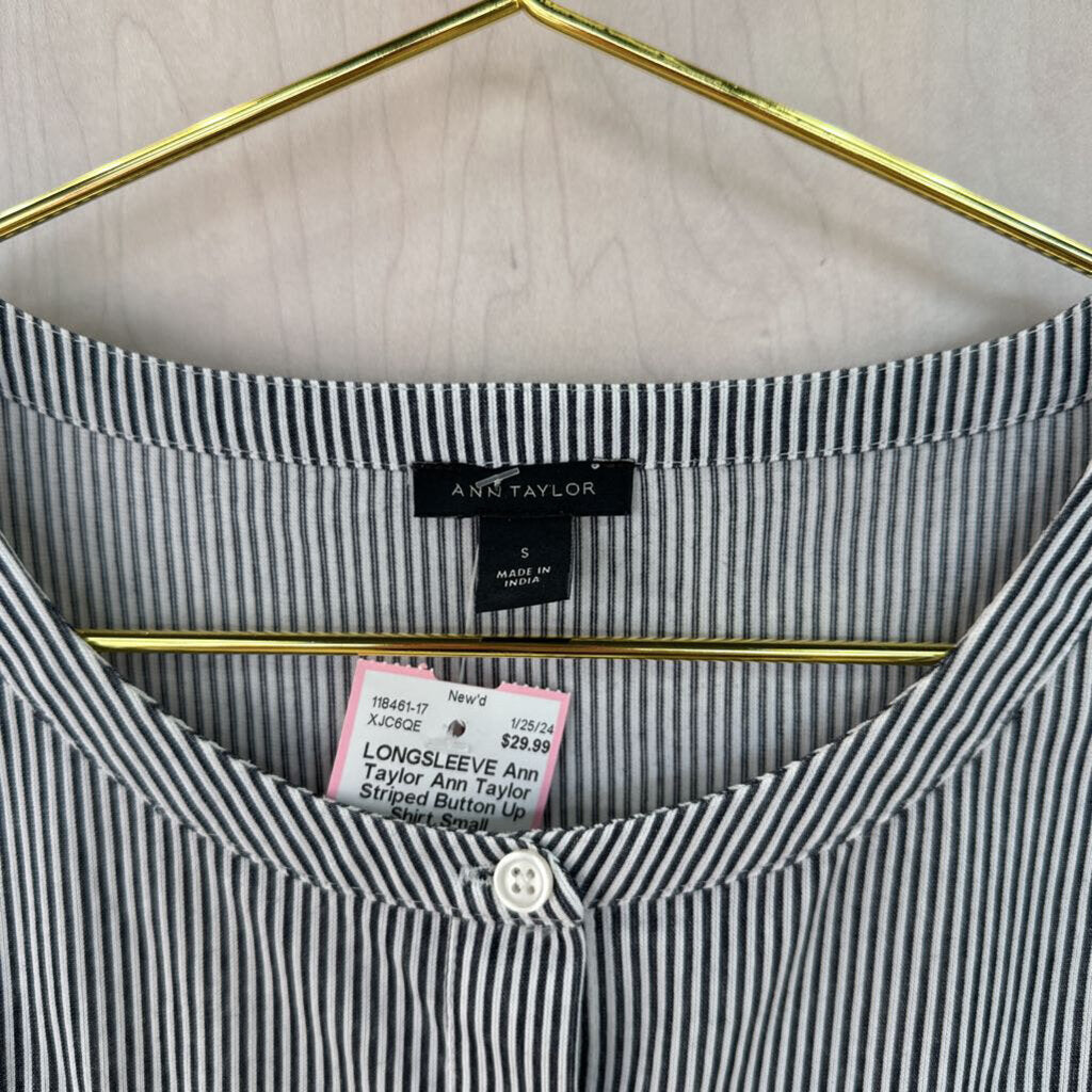 Ann Taylor Striped Button Up Shirt Small