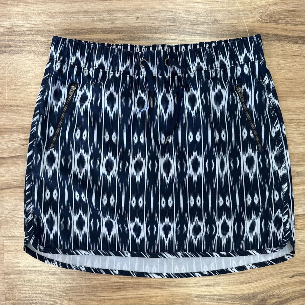 Athleta Navy/ White Print Athletic Skirt Medium