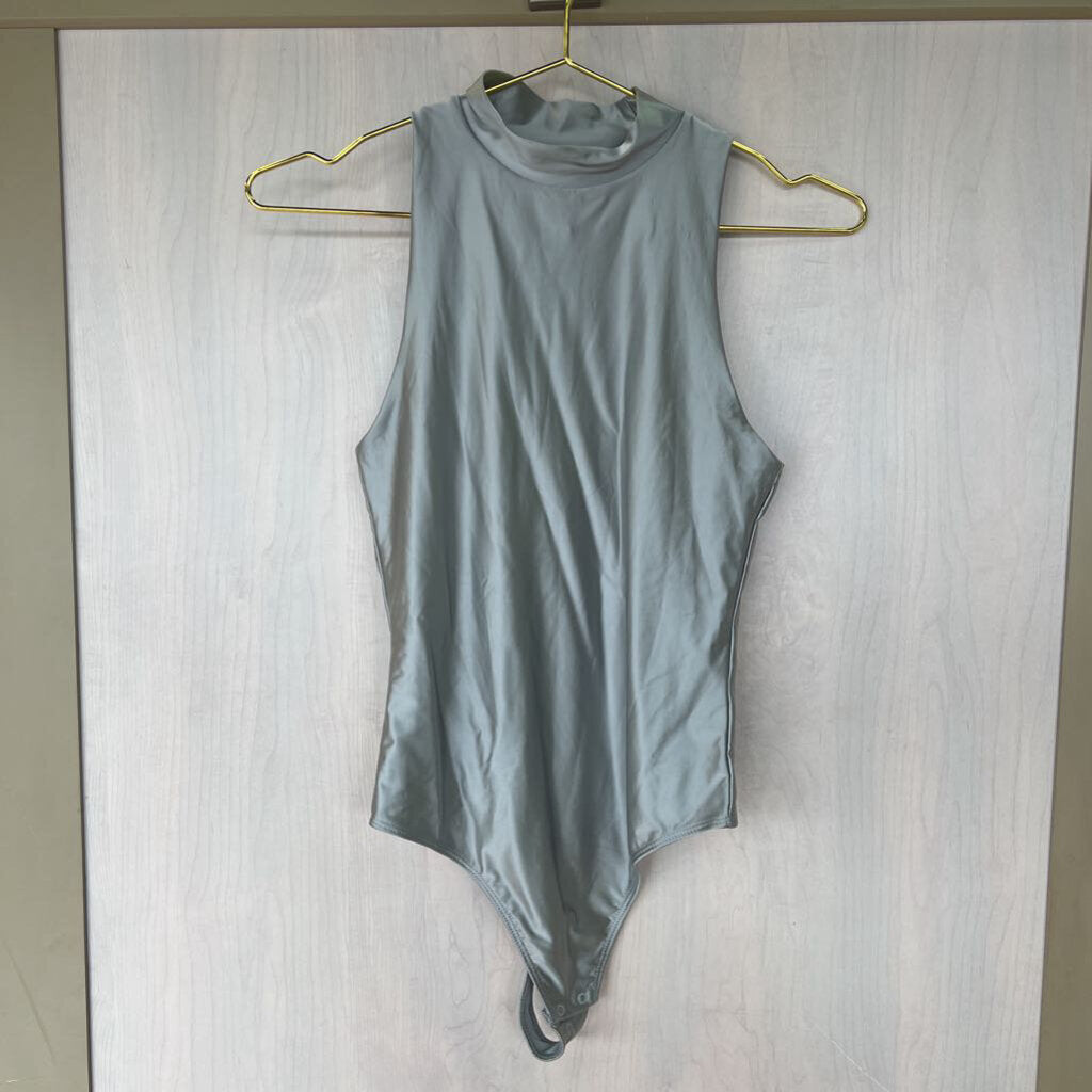 NWT House of Harlow 1960 High Neck Metallic Bodysuit Extra Small