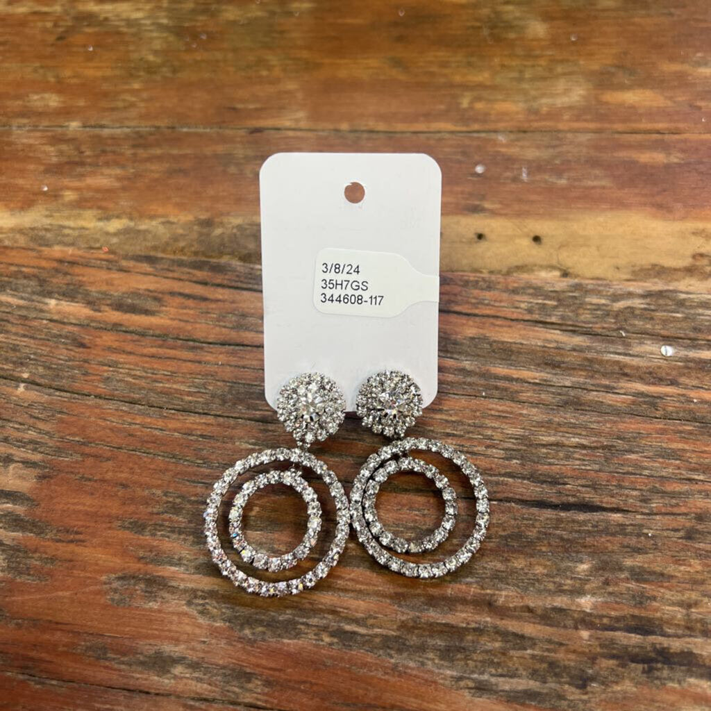 Sparkle Circle Dangle Earrings