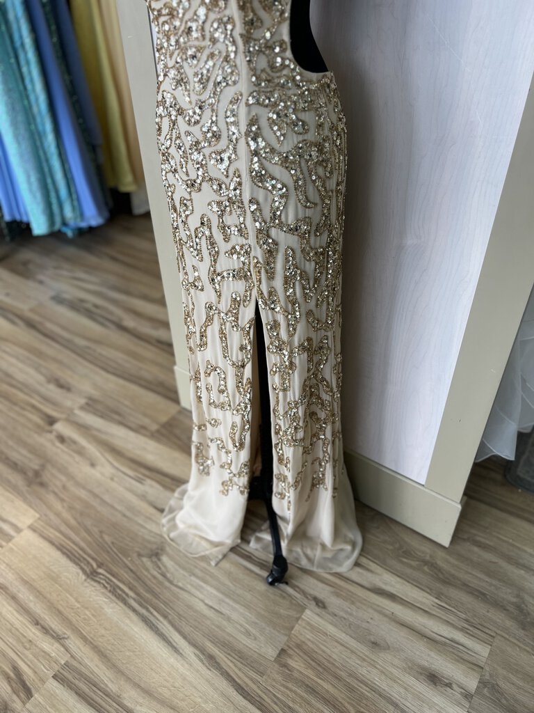 Faviana Sequin Cutout Long Formal 4