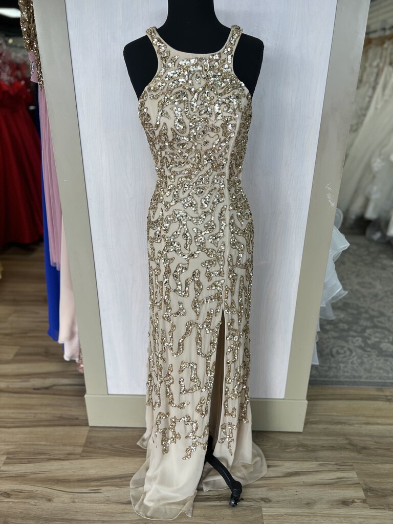 Faviana Sequin Cutout Long Formal 4