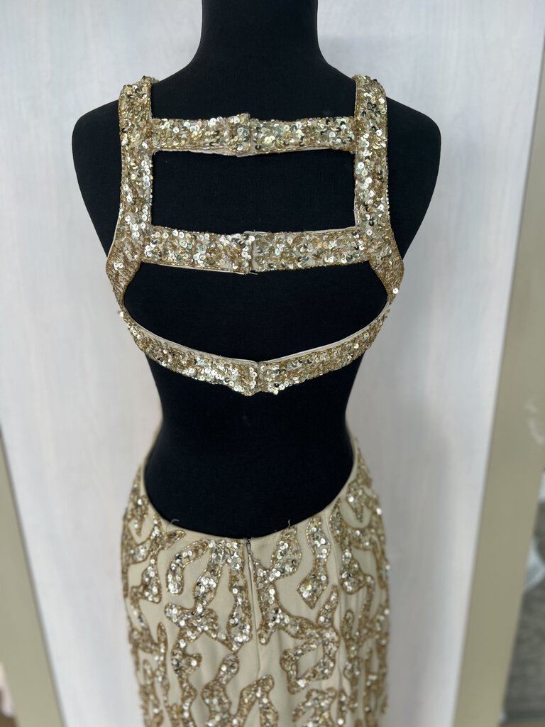 Faviana Sequin Cutout Long Formal 4