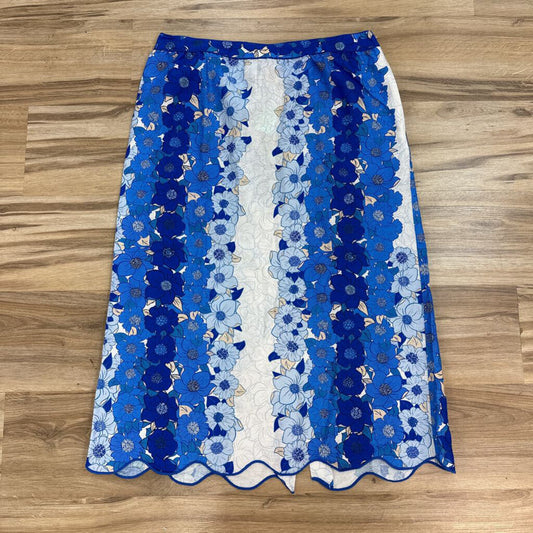 Farm Rio Blue Midi Floral Skirt NWT Extra Large