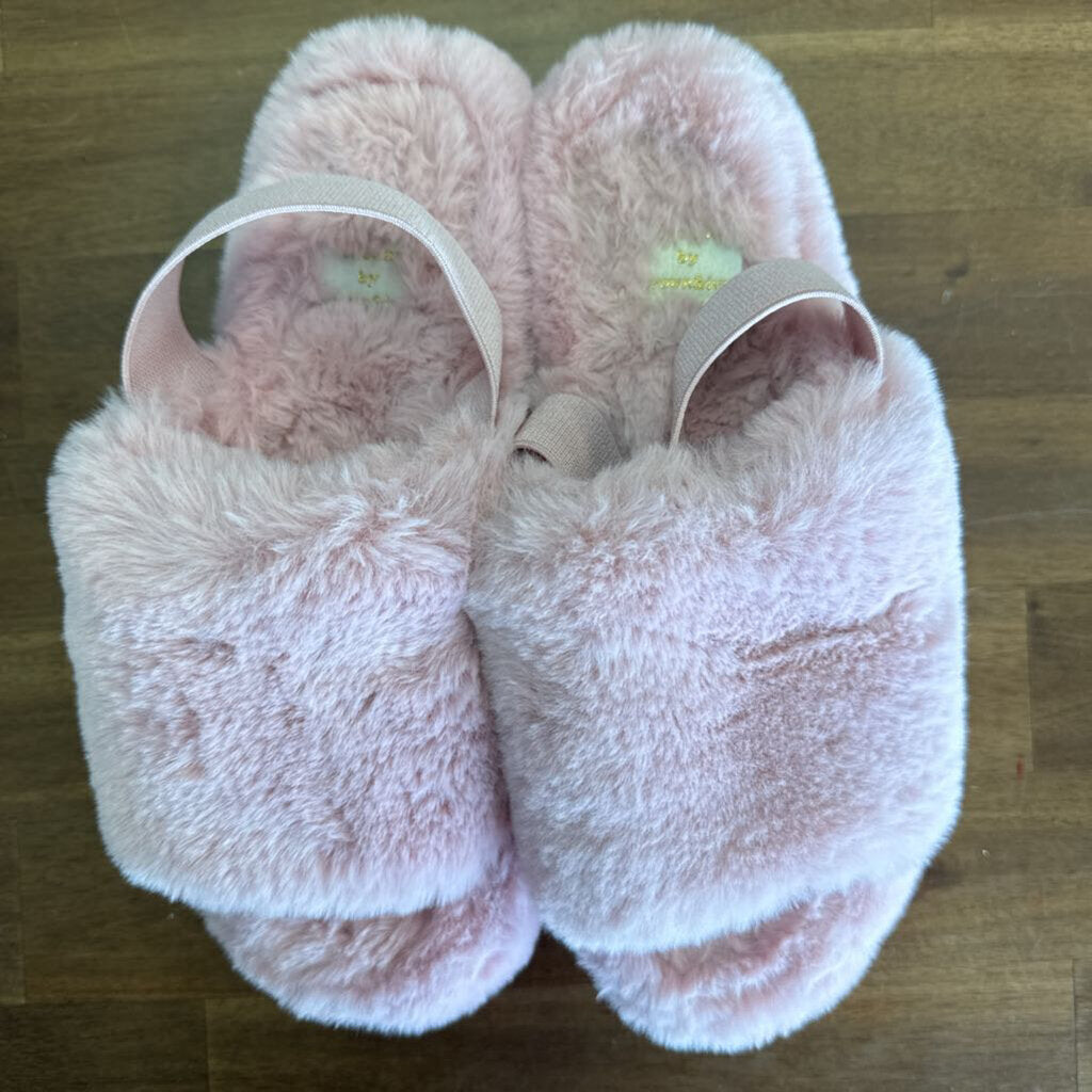 Pink Fluffy Sandal Slippers 6.0