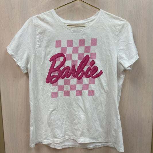 White/Pink Barbie Graphic Tee Large