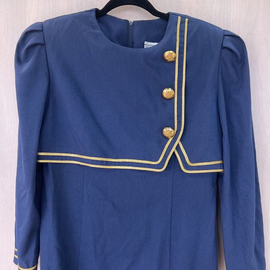 Vintage Jessica Howard Gold Button Sailor Dress 10