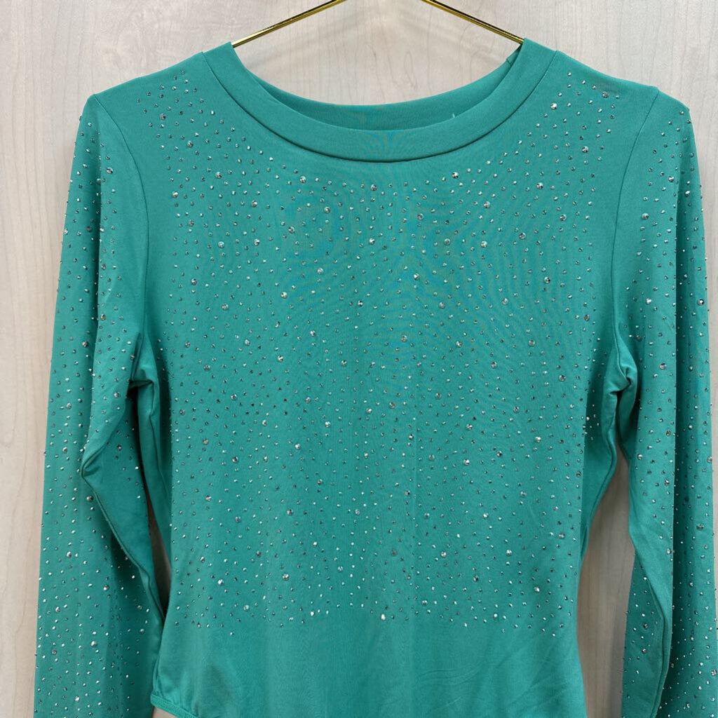 Rhinestone Longsleeve Bodysuit Large