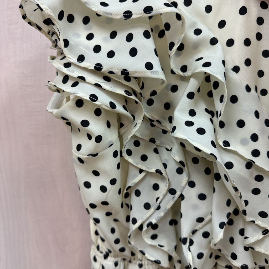 Emmalee One Shoulder Polka Dot Dress Medium