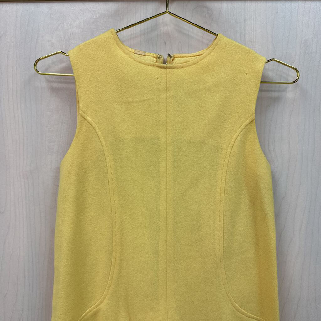 Vintage Yellow Shift Dress Small