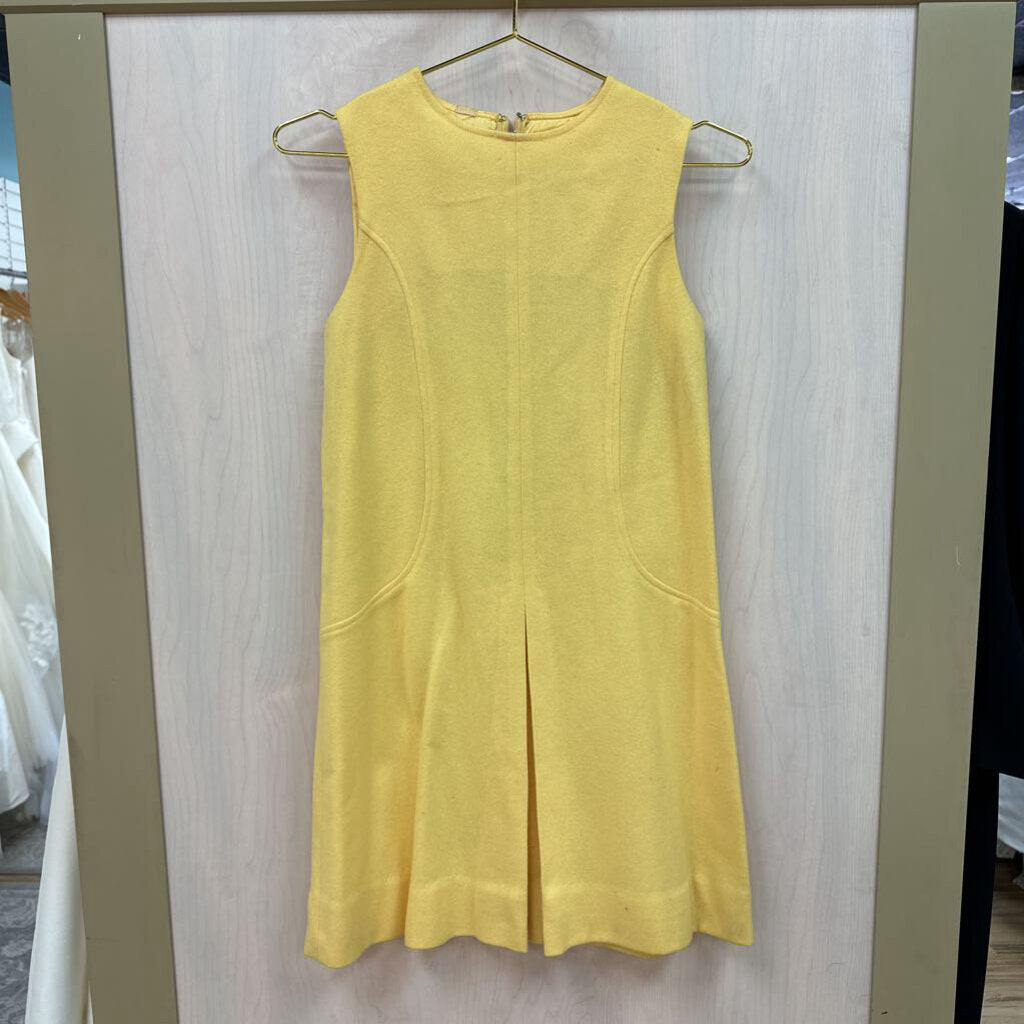 Vintage Yellow Shift Dress Small