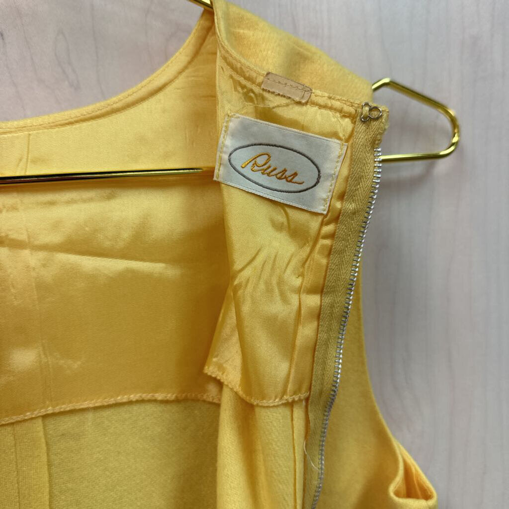 Vintage Yellow Shift Dress Small