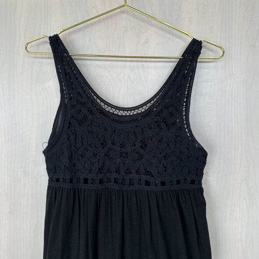 Theory Black Lace Top Sleeveless Dress Small