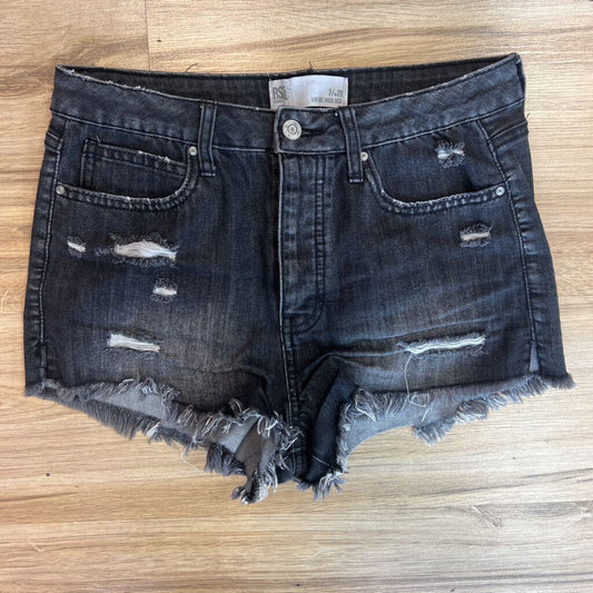 RSQ Dark Grey Distressed Jean Shorts 28