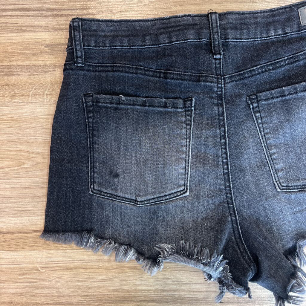 RSQ Dark Grey Distressed Jean Shorts 28