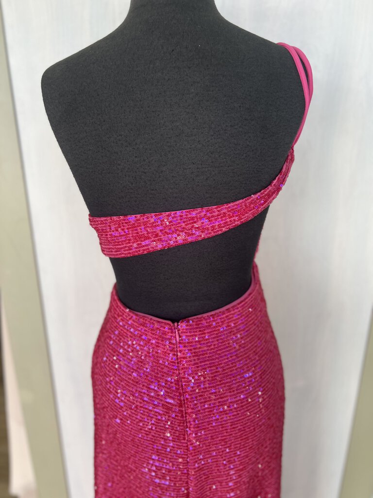 NWT Nightway One Shoulder Sequin Long Formal 14