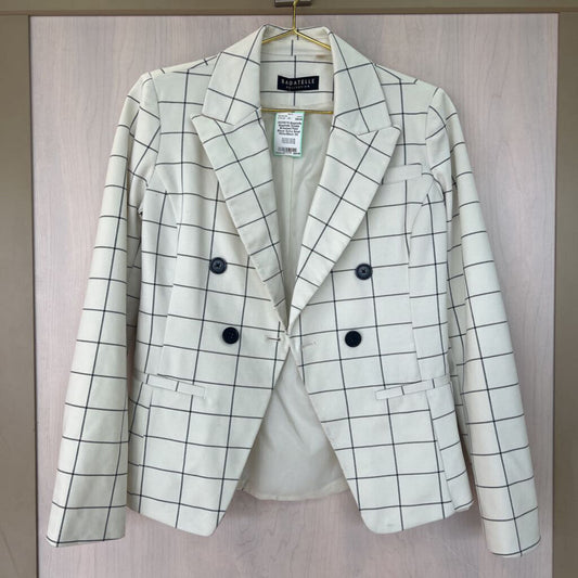 Bagatelle Double Breasted Plaid Blazer Extra Small