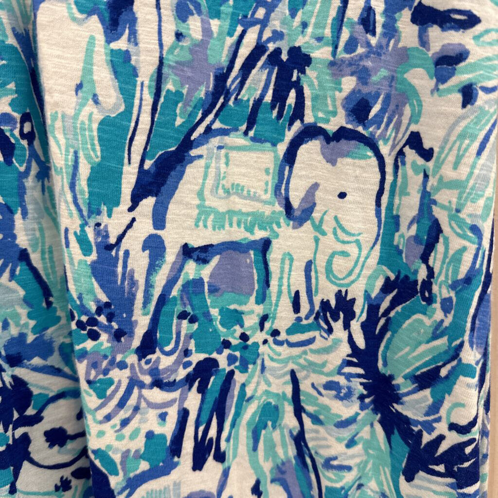 Lilly Pulitzer Blue Essie Print Maxi Dress Large