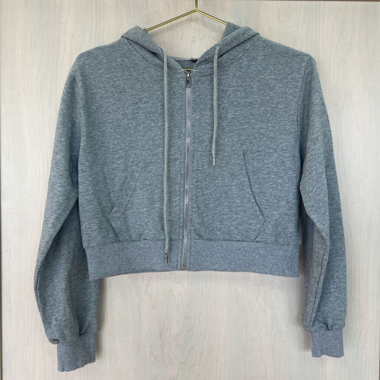 No Brand Cropped Zip Up Hoodie Small
