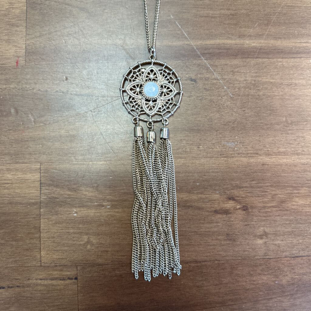 Chain Fringe Pendant Necklace