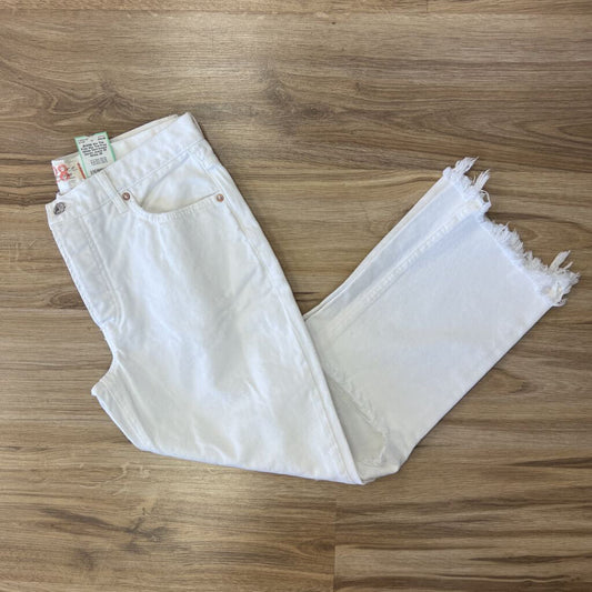 We The Free White Distressed Denim Jeans 28