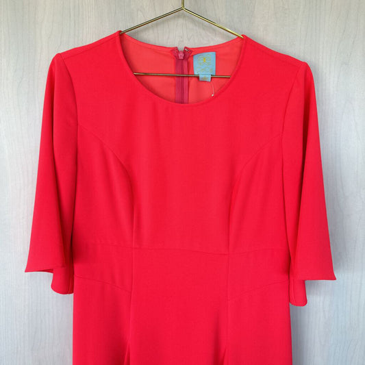 CeCe Bright Coral Short Sleeve Dress 8