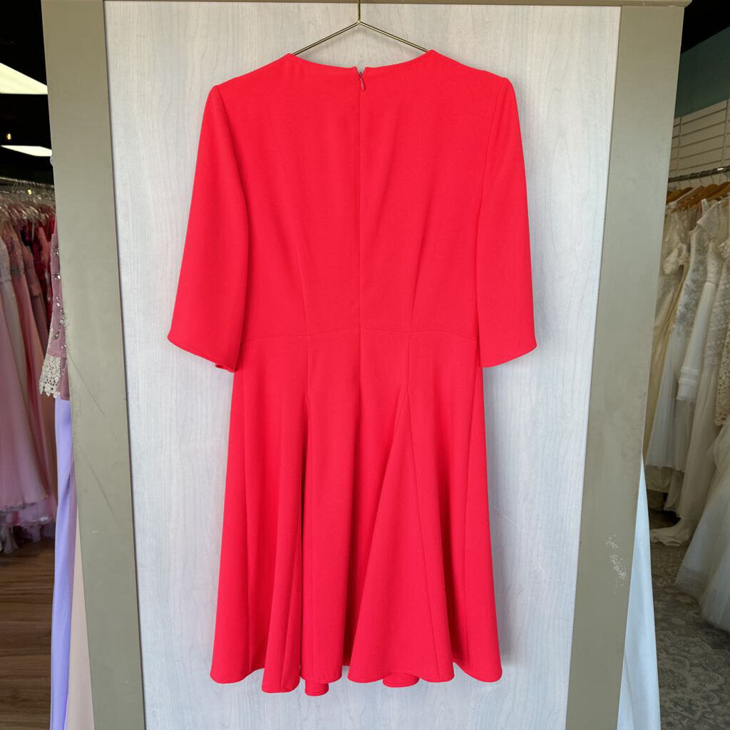 CeCe Bright Coral Short Sleeve Dress 8