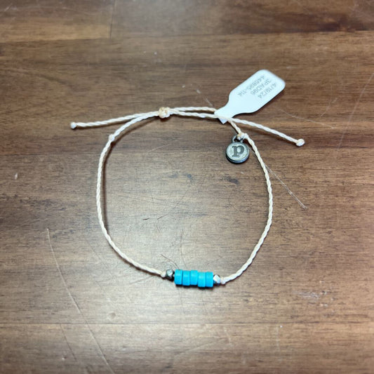 Pura Vida Blue Bead String Bracelet