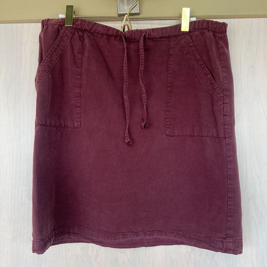 Clio Burgundy Draw String Waist Skirt Medium