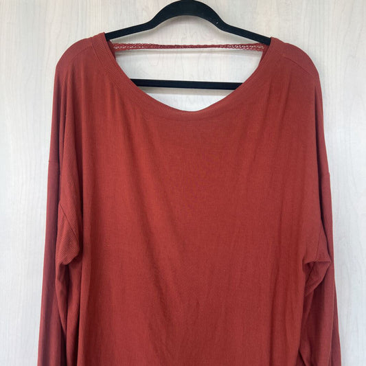 Free People Backless Ribbed Longsleeve Top Extra Small
