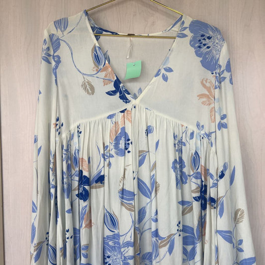 Free People V-Neck Floral Print Tunic Extra Small