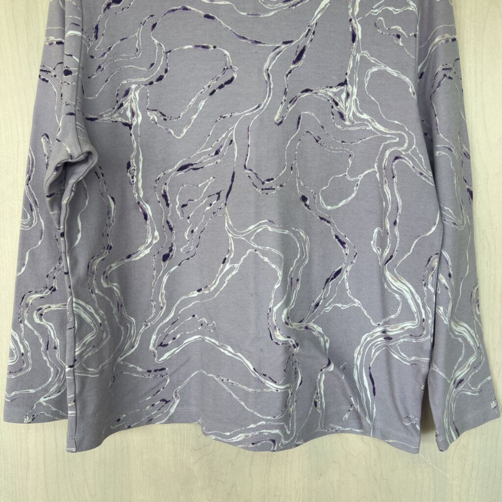 Marble Dyed Mockneck Longsleeve Top Extra Large