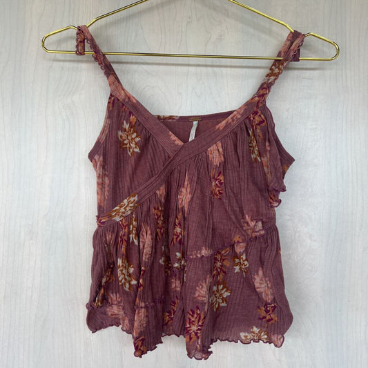 Free People Purple Floral Tank Small